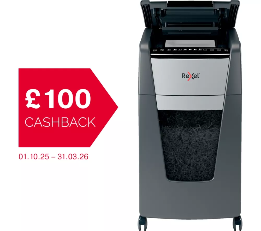 REXEL Optimum AutoFeed+ 300M Micro Cut Paper Shredder - Image 2