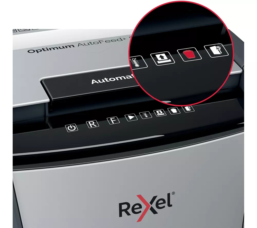 REXEL Optimum AutoFeed+ 300M Micro Cut Paper Shredder - Image 11