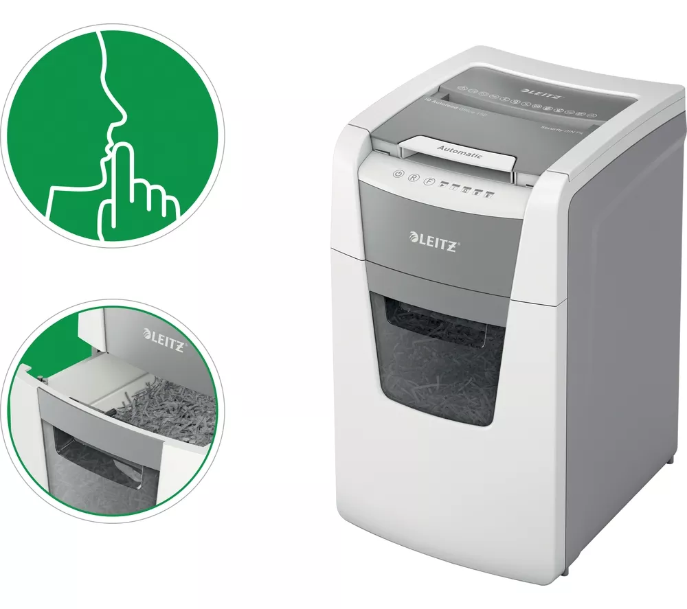 LEITZ IQ AutoFeed Office 150 P4 Cross Cut Paper Shredder - Image 10