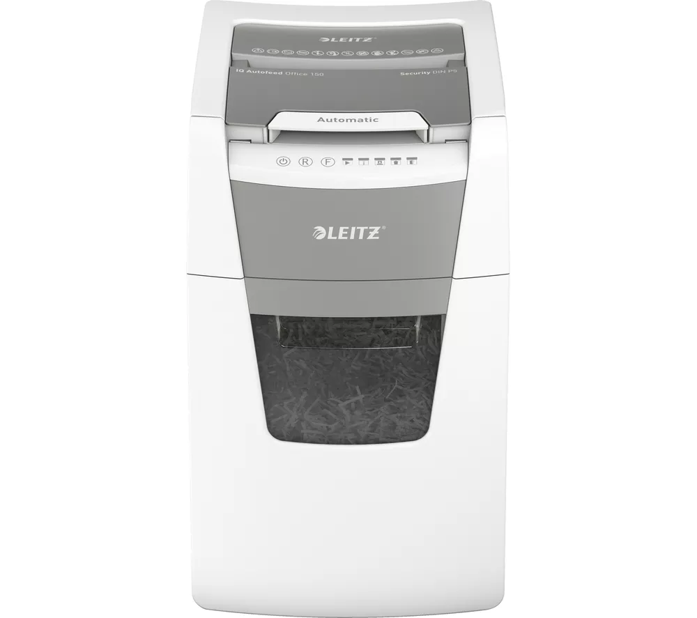 LEITZ IQ AutoFeed Office 150 P5 Micro Cut Paper Shredder - Image 3