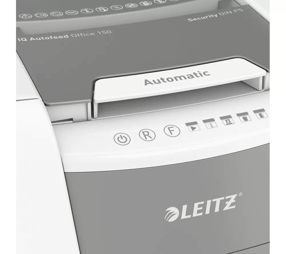 LEITZ IQ AutoFeed Office 150 P5 Micro Cut Paper Shredder - Image 4