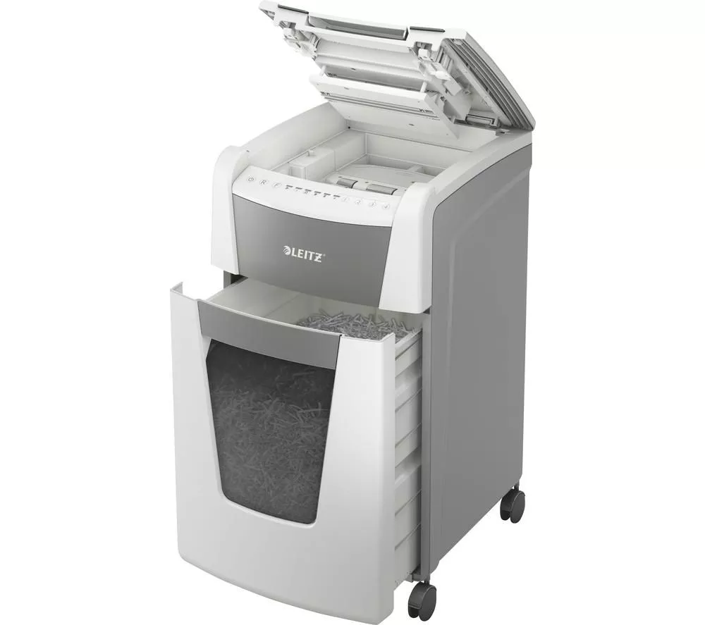 LEITZ IQ AutoFeed Office 300 P4 Cross Cut Paper Shredder - Image 4