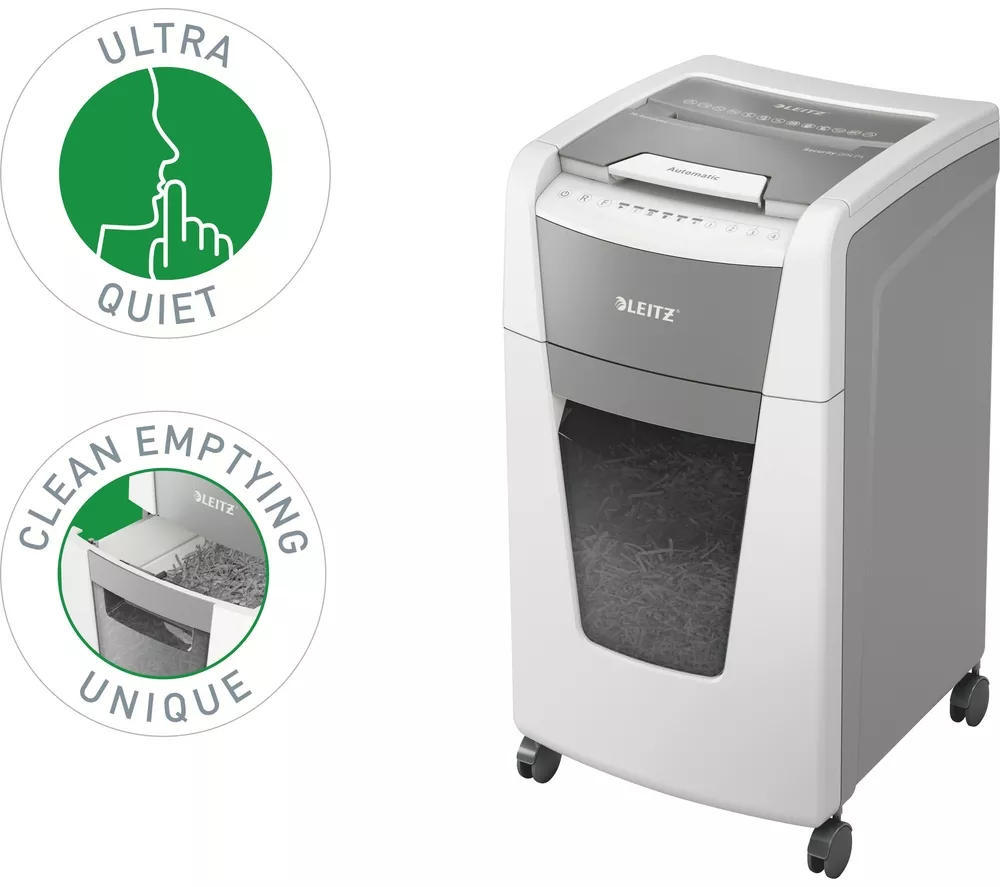 LEITZ IQ AutoFeed Office 300 P4 Cross Cut Paper Shredder - Image 11