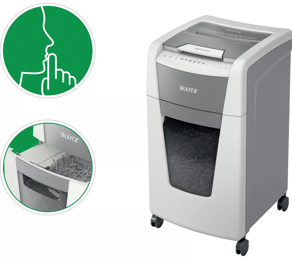 LEITZ IQ AutoFeed Office 300 P4 Cross Cut Paper Shredder - Image 12