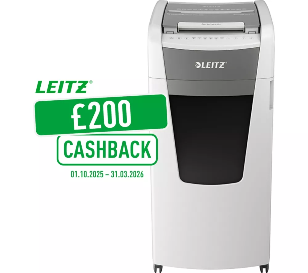 LEITZ IQ AutoFeed Office Pro 600 P4 Cross Cut Paper Shredder - Image 2