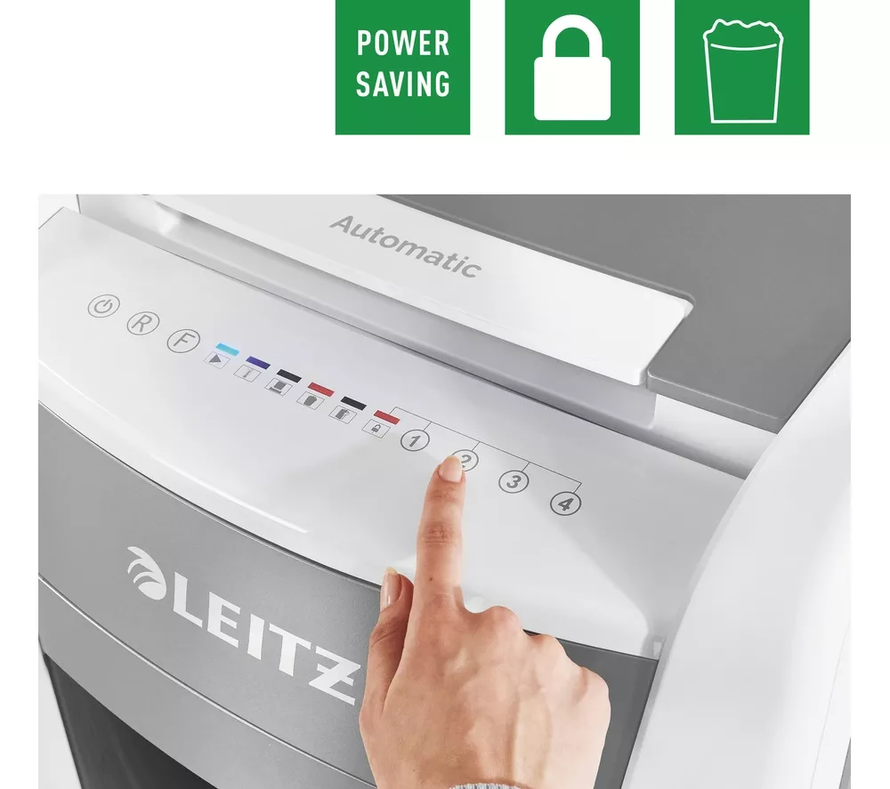 LEITZ IQ AutoFeed Office Pro 600 P4 Cross Cut Paper Shredder - Image 5