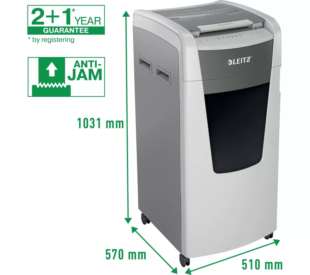 LEITZ IQ AutoFeed Office Pro 600 P4 Cross Cut Paper Shredder - Image 9