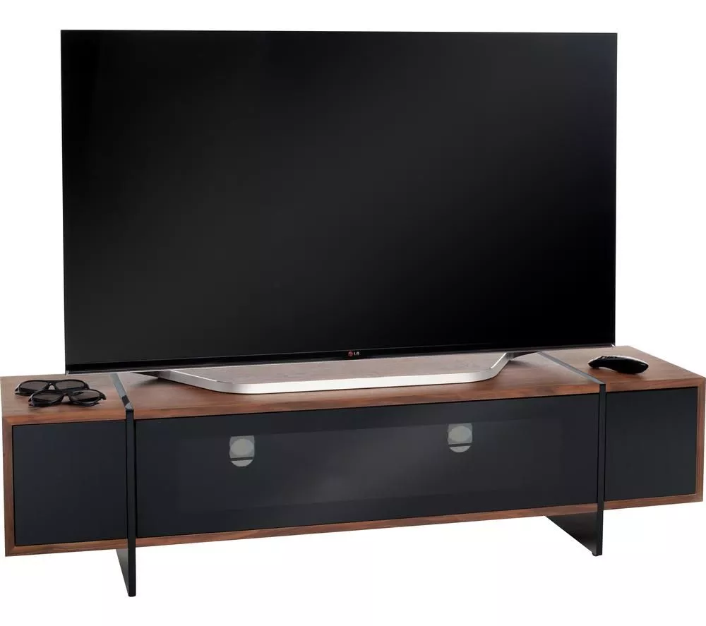 AVF Edge ED160W 1600 mm TV Stand – Walnut & Black - Image 2