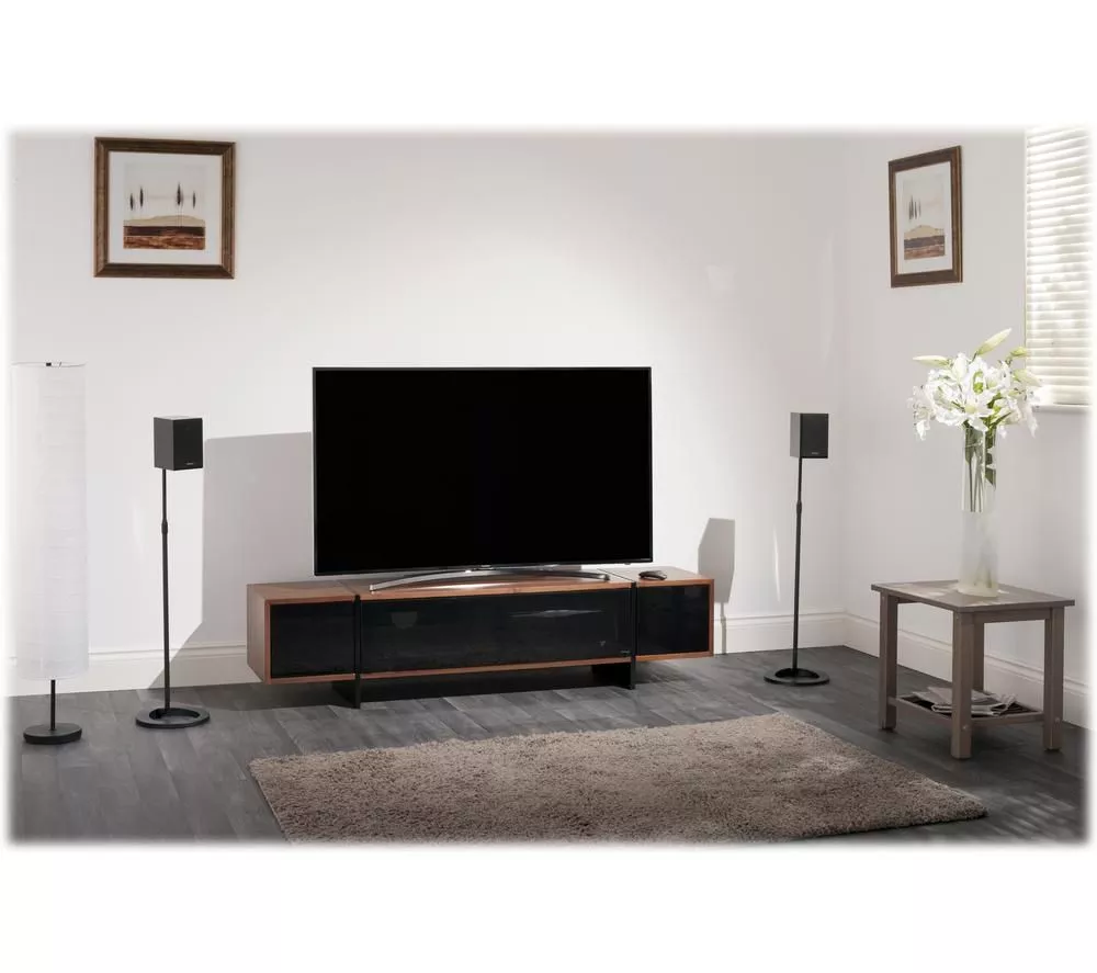 AVF Edge ED160W 1600 mm TV Stand – Walnut & Black - Image 5