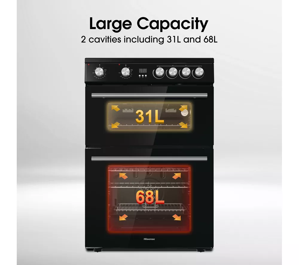 HISENSE HDE3211BBUK 60 cm Electric Ceramic Cooker - Black - Image 14