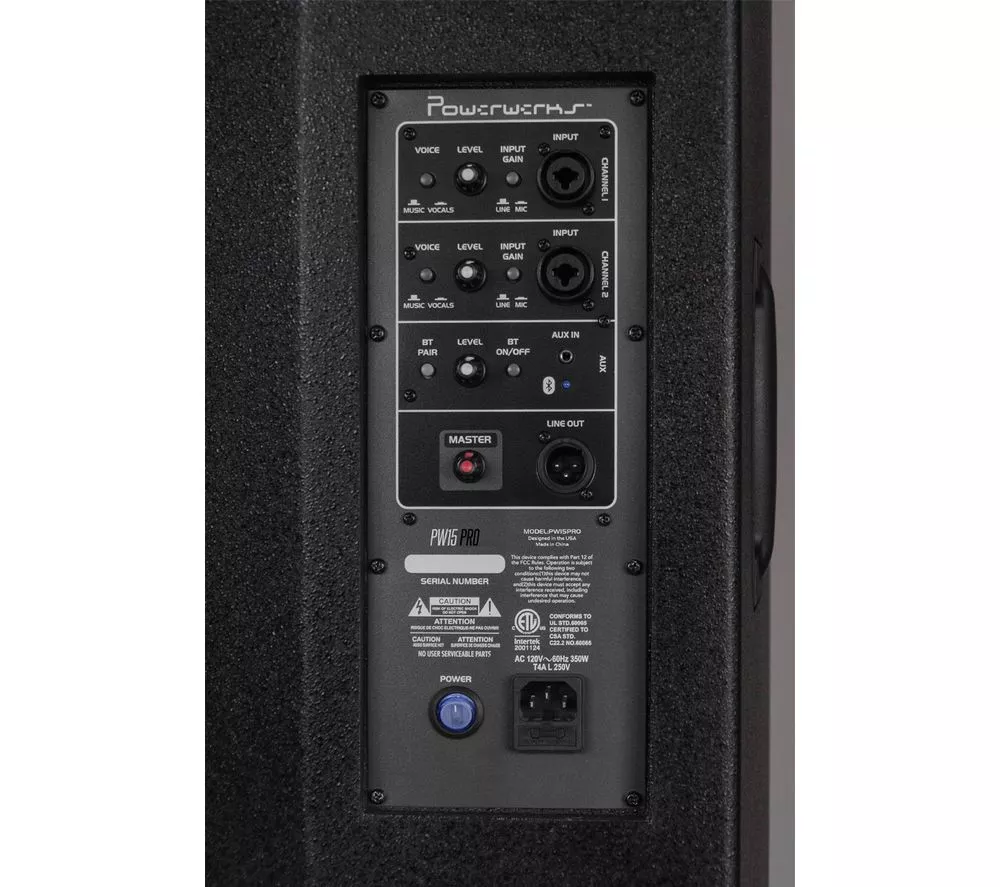 POWERWERKS 12" Pro Bluetooth Speaker - Black - Image 3