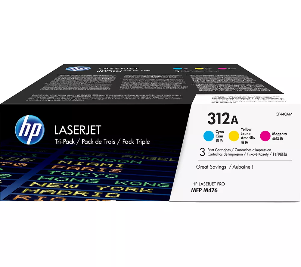 HP Original 312A Cyan, Magenta & Yellow Toner Cartridges - Multipack