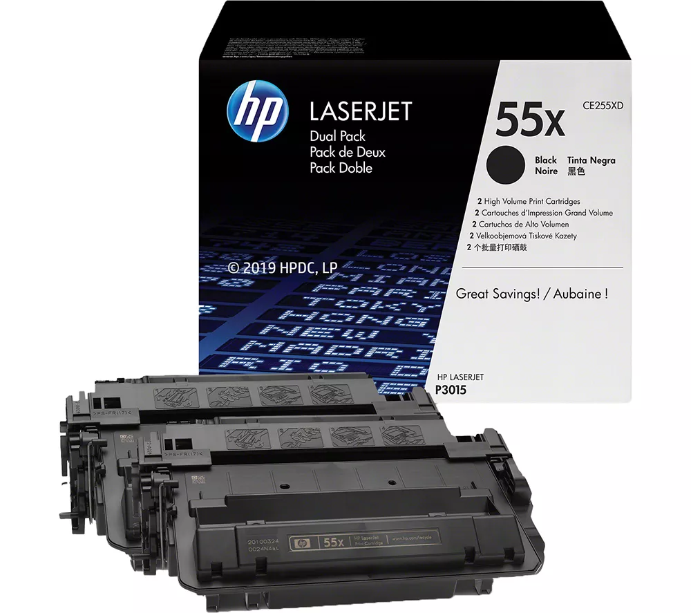 HP 55X Black Toner Cartridges - Twin Pack - Image 10