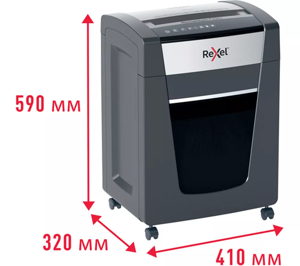 REXEL Momentum P420+ Cross Cut Paper Shredder - Image 6