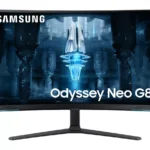 SAMSUNG Odyssey Neo G8 4K Ultra HD 32" Curved Quantum Dot Mini LED Gaming Monitor - Black & White