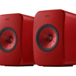 KEF AUDIO LSX II Wireless Multi-room Bookshelf Speakers - Lava Red