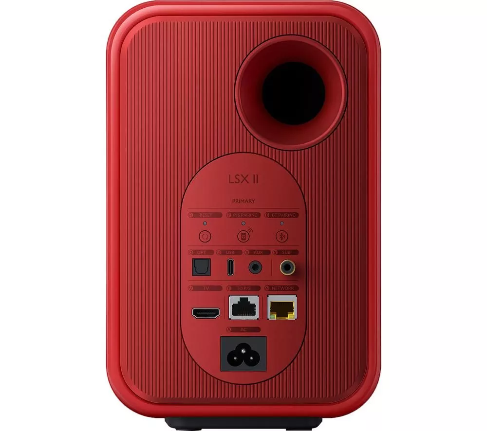 KEF AUDIO LSX II Wireless Multi-room Bookshelf Speakers - Lava Red - Image 5