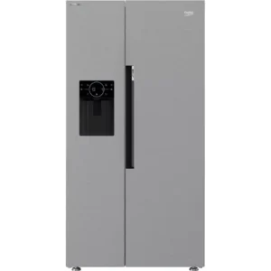 BEKO Pro ASP352VPX American-Style Fridge Freezer - Brushed Steel