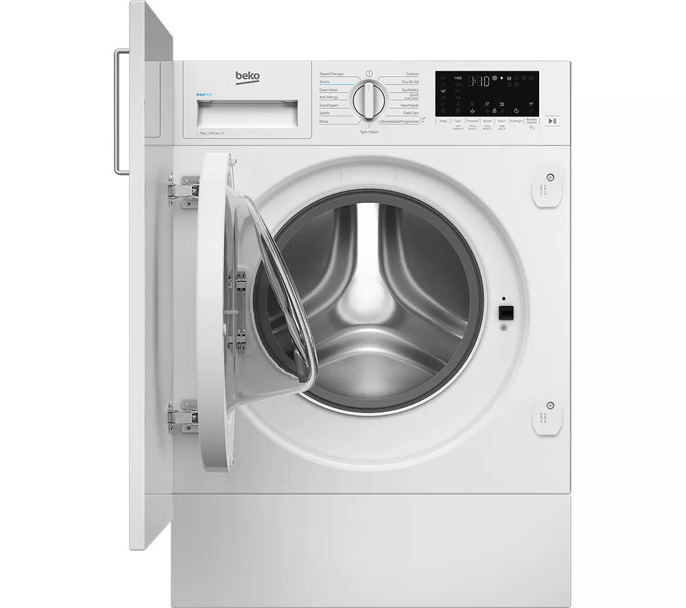 BEKO WTIK94121F Integrated WiFi-enabled 9 kg 1400 Spin Washing Machine - White
