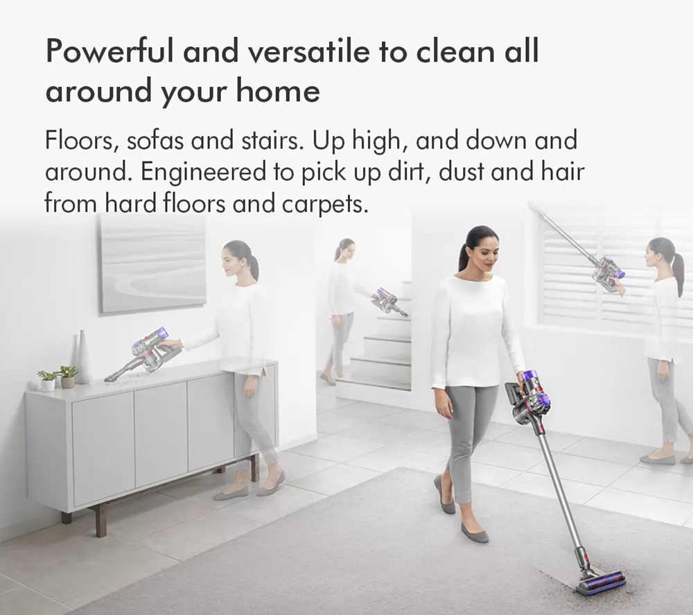 DYSON V8 Absolute Cordless Vacuum Cleaner - Silver Yellow - Image 7