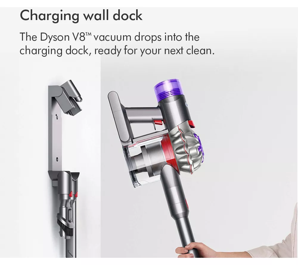DYSON V8 Absolute Cordless Vacuum Cleaner - Silver Yellow - Image 12