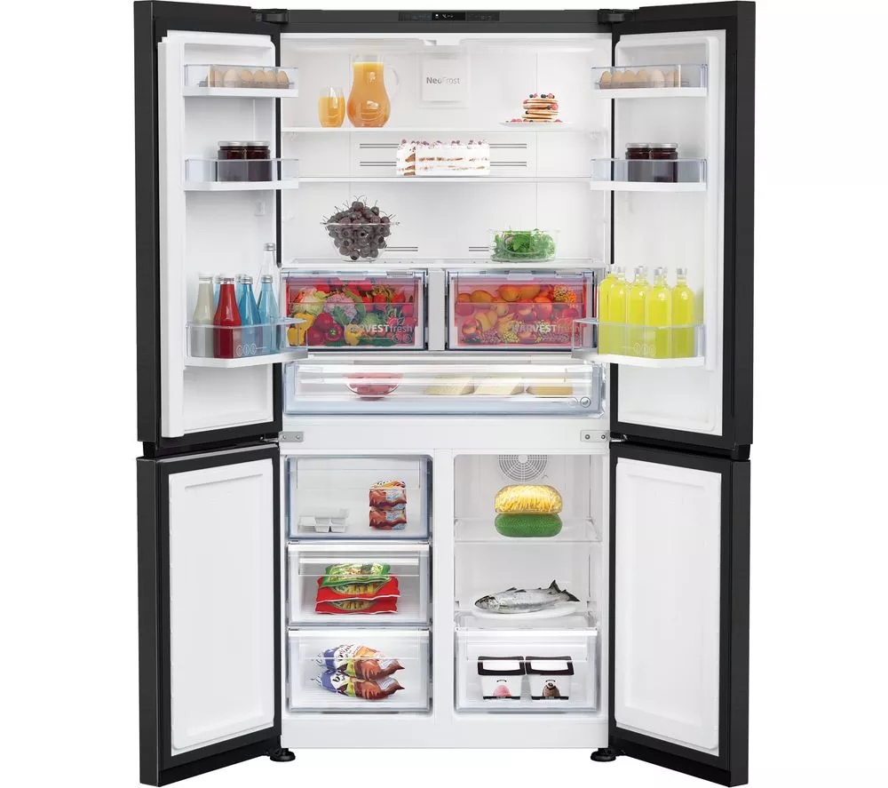 BEKO Pro HarvestFresh GN446224VPZ Fridge Freezer - Black Steel - Image 4