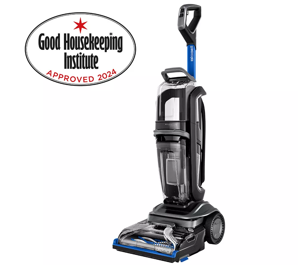 BISSELL Revolution HydroSteam 3670E Upright Carpet Cleaner - Black Titanium & Colbalt Blue