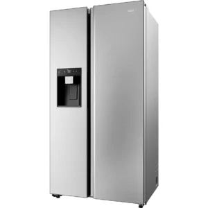 HAIER HSW59F18DIMM American-Style Smart Fridge Freezer - Platinum Inox