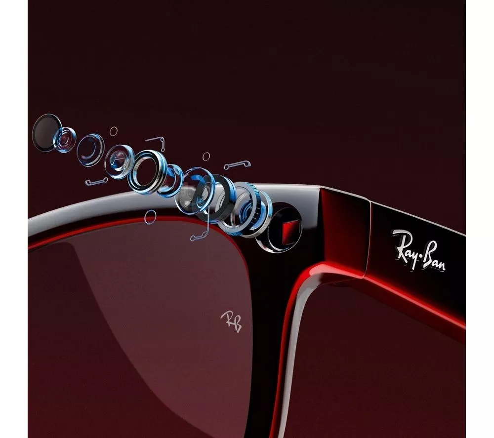 RAY-BAN Meta Headliner (Standard) Smart Glasses - Shiny Black, Polarised G15 Green - Image 2