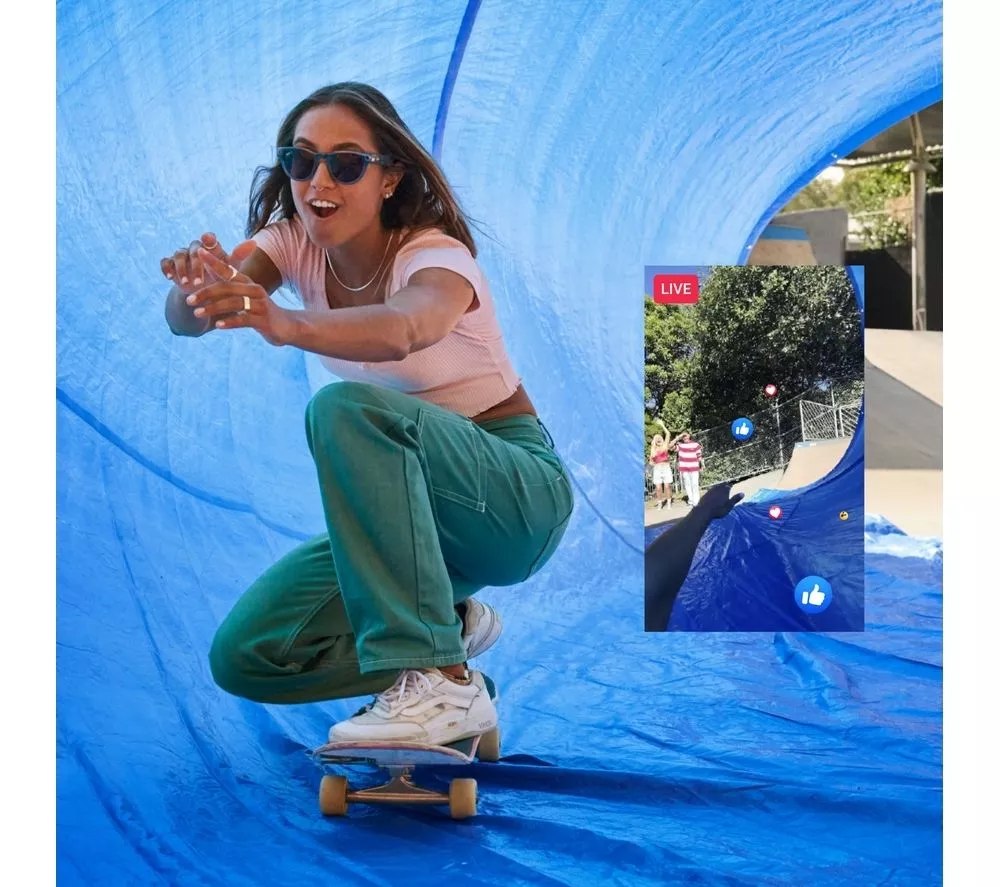 RAY-BAN Meta Headliner (Standard) Smart Glasses - Shiny Black, Polarised G15 Green - Image 5