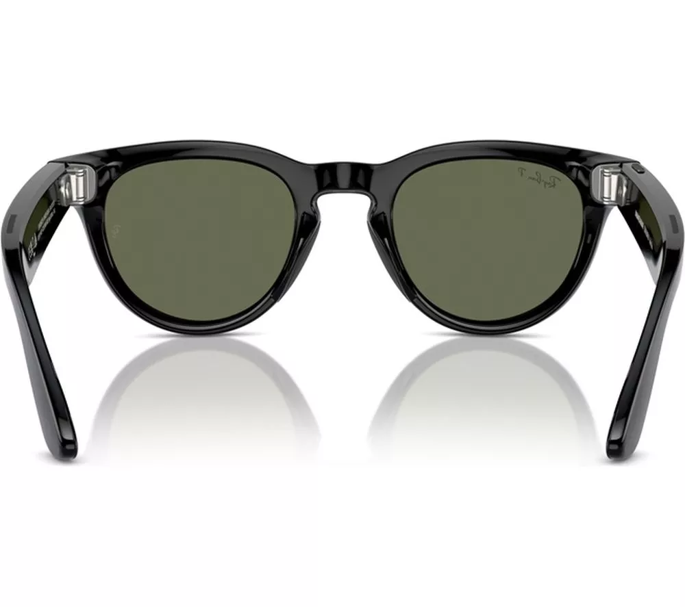 RAY-BAN Meta Headliner (Standard) Smart Glasses - Shiny Black, Polarised G15 Green - Image 9