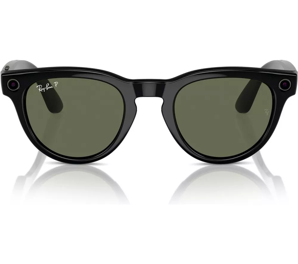 RAY-BAN Meta Headliner (Standard) Smart Glasses - Shiny Black, Polarised G15 Green - Image 11