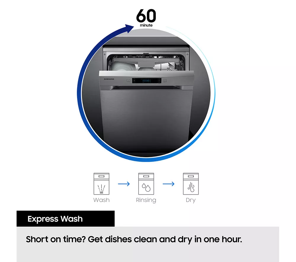 SAMSUNG Series 7 DW60CG550FSREU Full Size Dishwasher - Stainless Steel