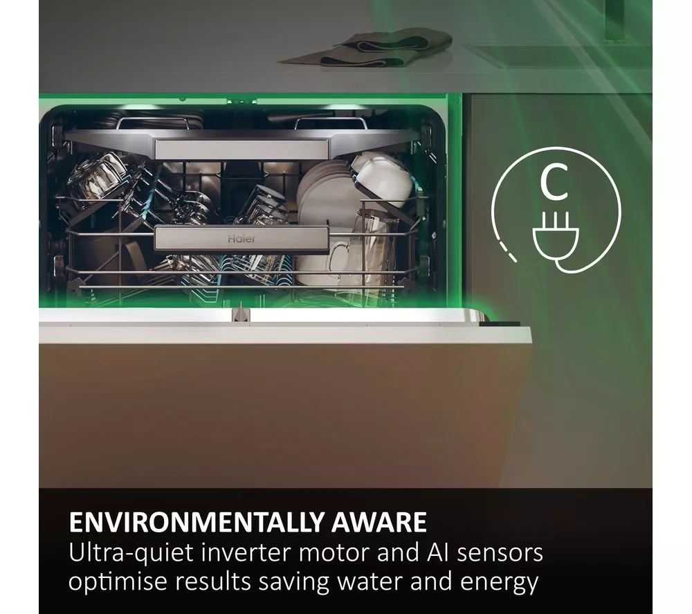HAIER I Pro Shine 3 XF5C4M1W Full-size WiFi-enabled Dishwasher - White