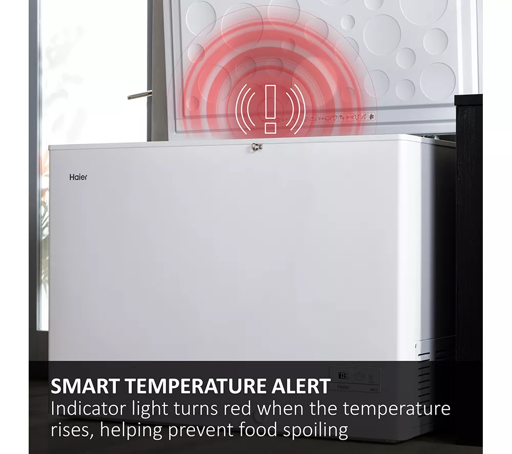 HAIER Series 7 HCE420EK Chest Freezer - White