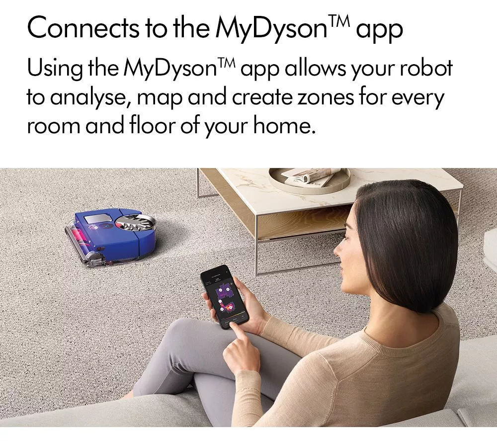 DYSON 360 Vis Nav Robot Vacuum Cleaner - Blue & Nickel - Image 8