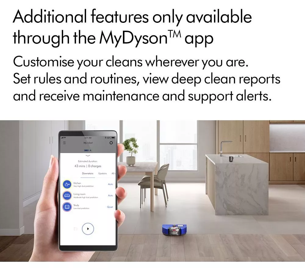 DYSON 360 Vis Nav Robot Vacuum Cleaner - Blue & Nickel - Image 10