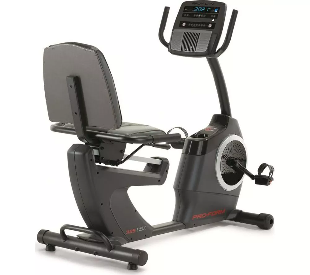 PROFORM 325 CSX Smart Bluetooth Recumbent Exercise Bike - Silver & Black