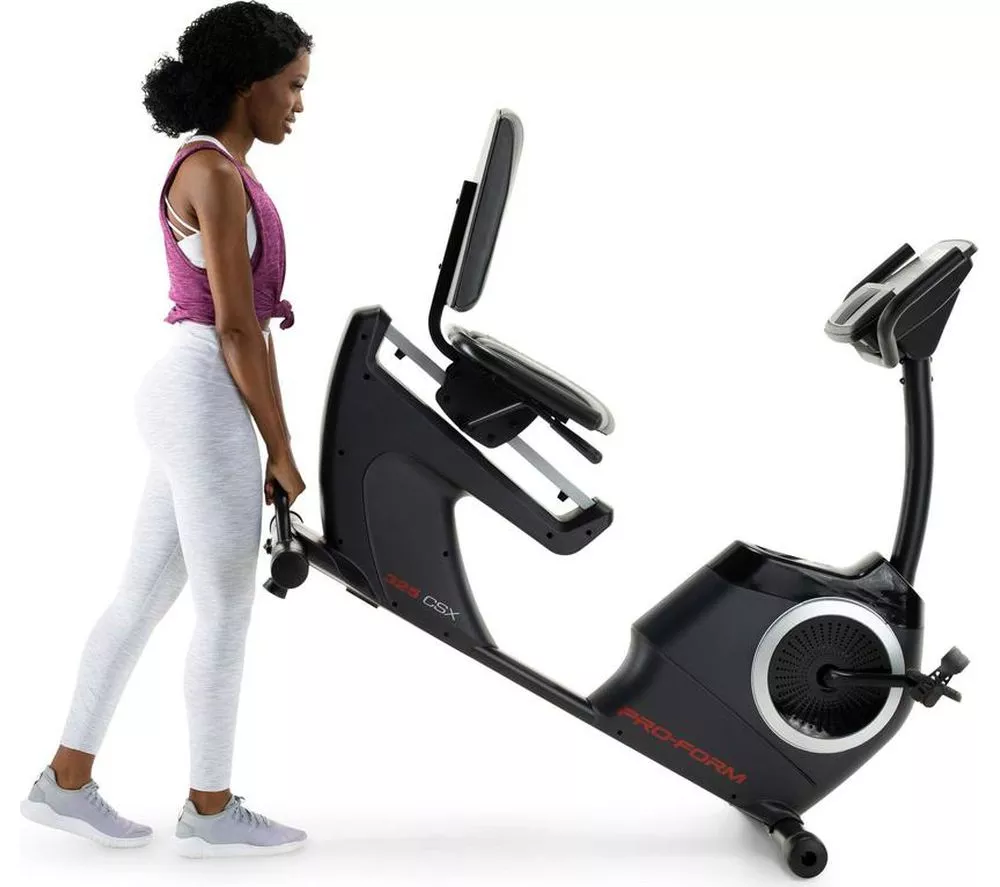 PROFORM 325 CSX Smart Bluetooth Recumbent Exercise Bike - Silver & Black