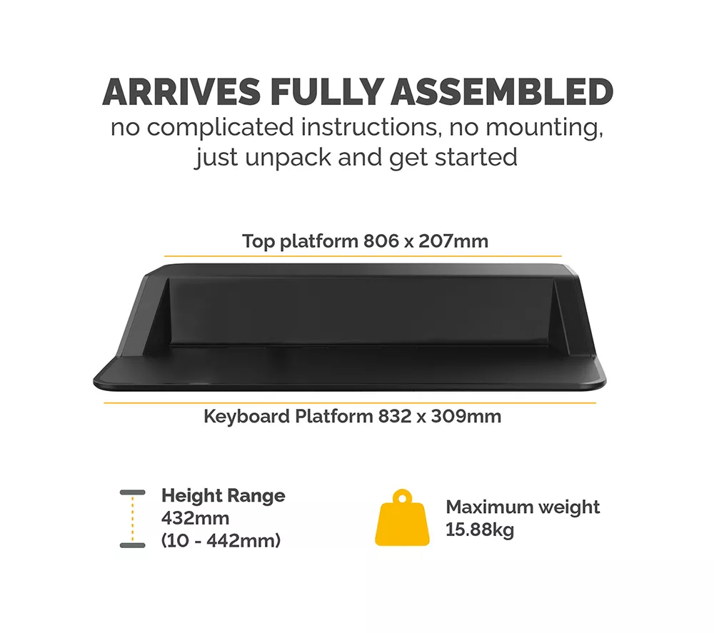 FELLOWES Lotus Sit-Stand Workstation - Black