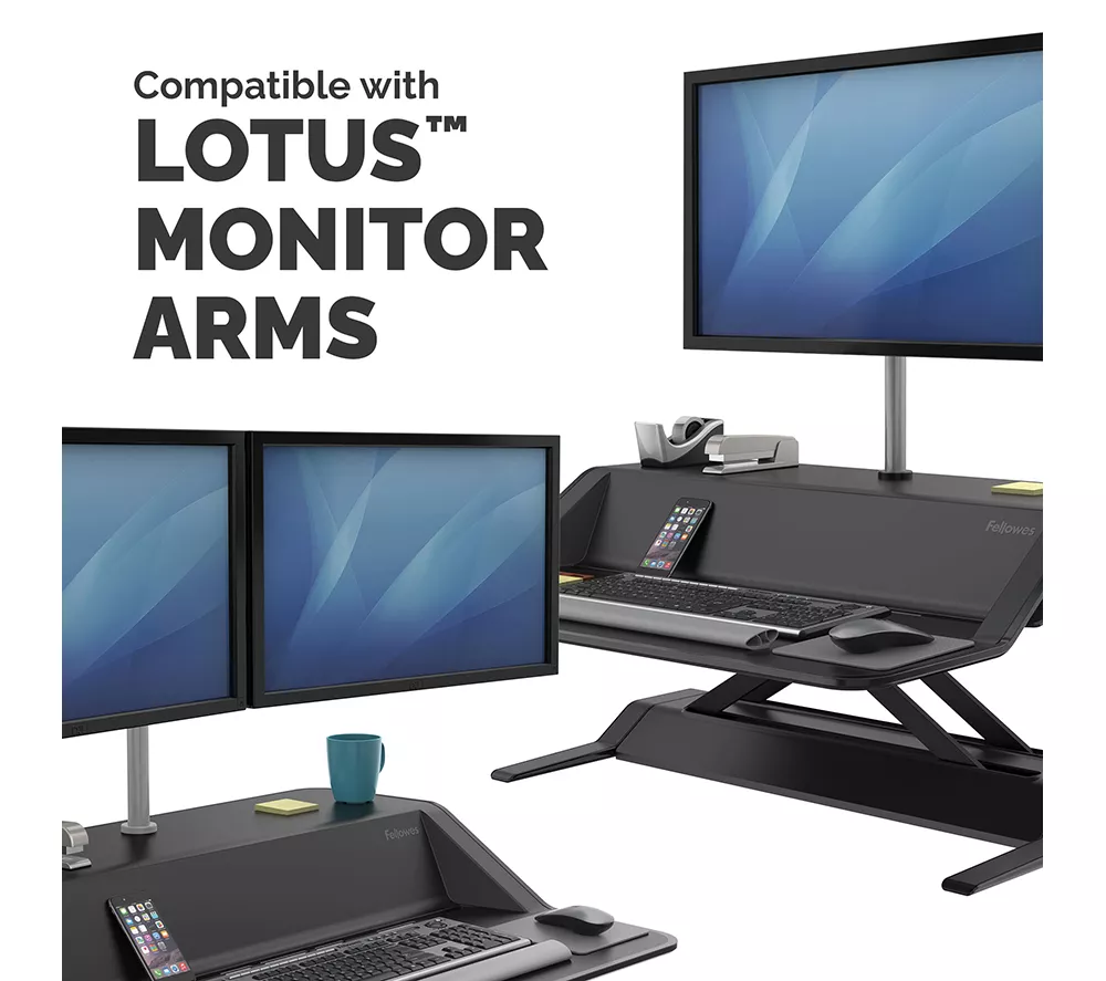 FELLOWES Lotus Sit-Stand Workstation - Black
