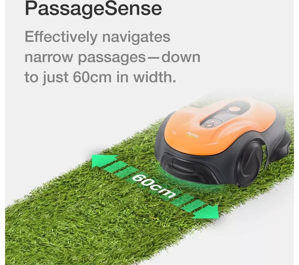 FLYMO UltraLife 1500 Cordless Robot Lawn Mower - Black & Orange