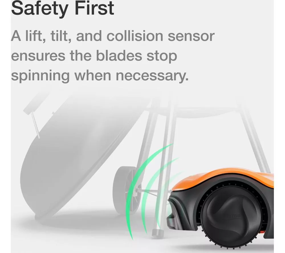 FLYMO UltraLife 1500 Cordless Robot Lawn Mower - Black & Orange