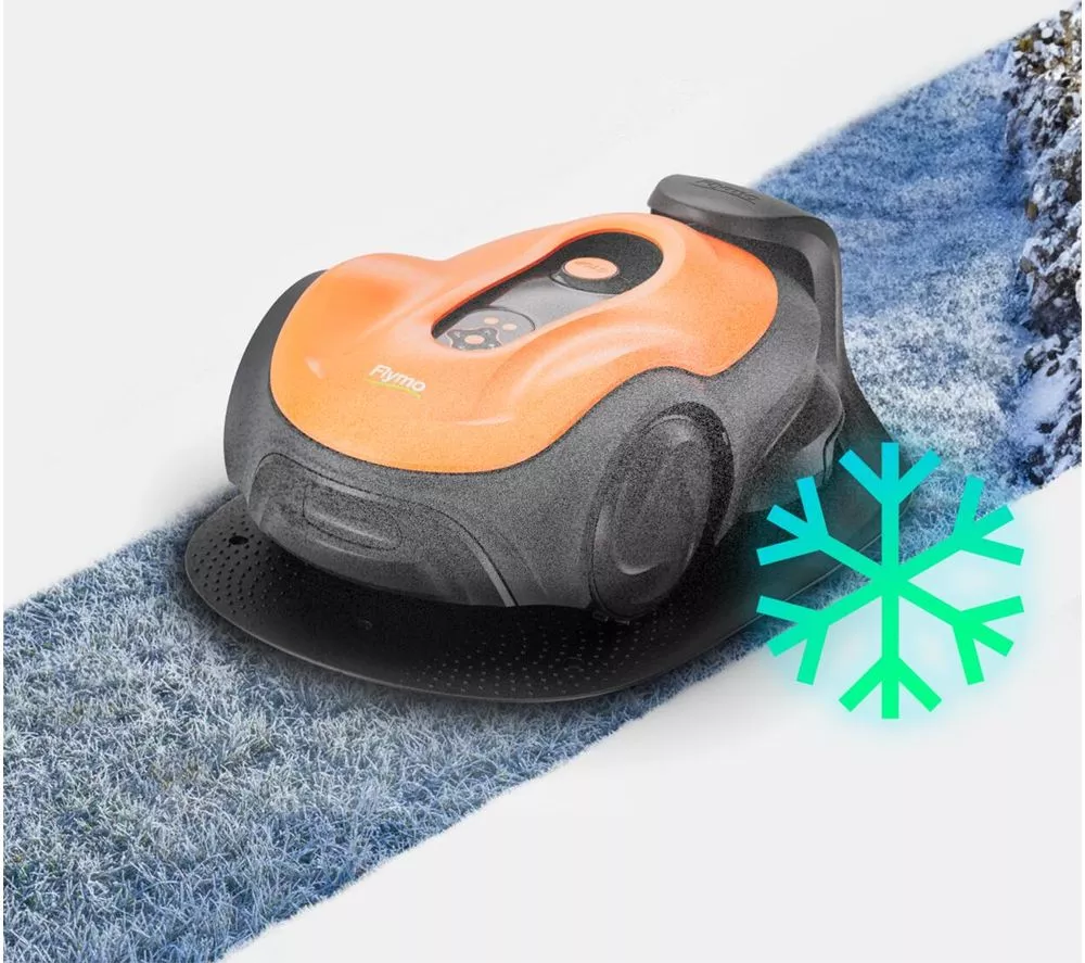 FLYMO UltraLife 1500 Cordless Robot Lawn Mower - Black & Orange