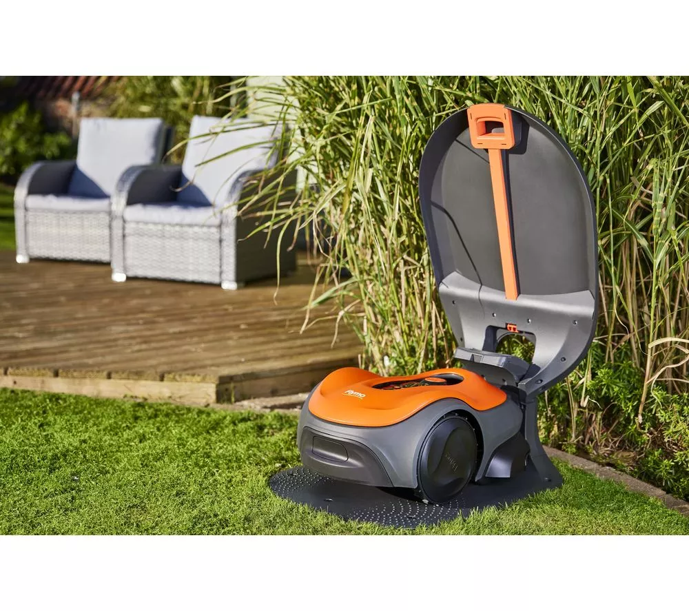 FLYMO UltraLife 1500 Cordless Robot Lawn Mower - Black & Orange