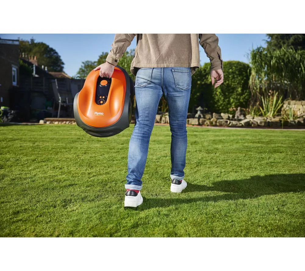 FLYMO UltraLife 1500 Cordless Robot Lawn Mower - Black & Orange