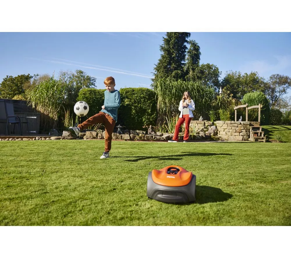 FLYMO UltraLife 1500 Cordless Robot Lawn Mower - Black & Orange