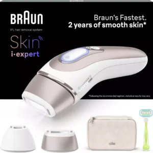 BRAUN Skin i·expert IPL7147 IPL Hair Removal System - Rose Gold & White