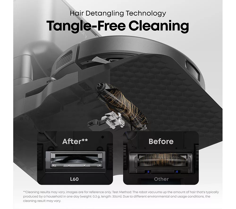 EUFY L60 Hybrid Robot Vacuum Cleaner & Mop with Self-Empty Station - Black