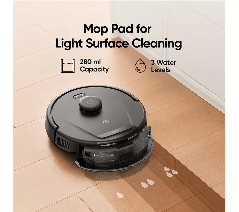 EUFY L60 Hybrid Robot Vacuum Cleaner & Mop with Self-Empty Station - Black